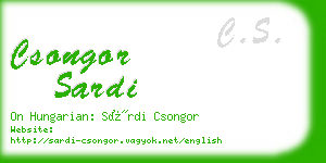 csongor sardi business card